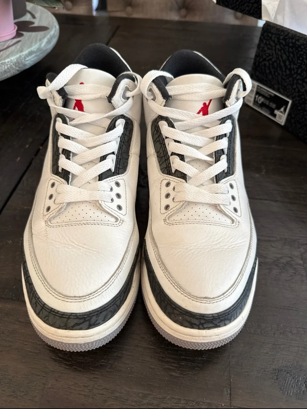 Air Jordan 3 Retro Cement Grey. Men’s 10.5. pre-owned, worn.